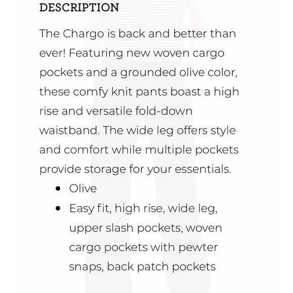 CAbi Olive Chargo Pants - Picture 8 of 9